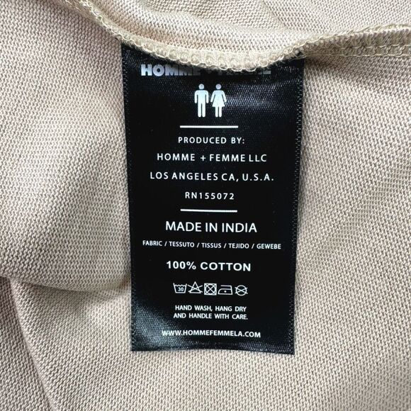 Homme + Femme LA Hotel Homme Femme Rich Sex Tee - Cream / Brown - Size Large - Picture 7 of 7